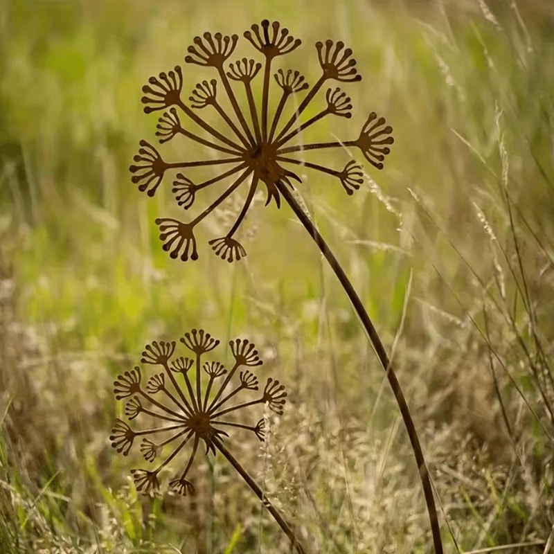 1PC Metal Metal Garden Stake Decorative Flower Patio Planter Outdoor Yard Decoration Stylish Decor 3