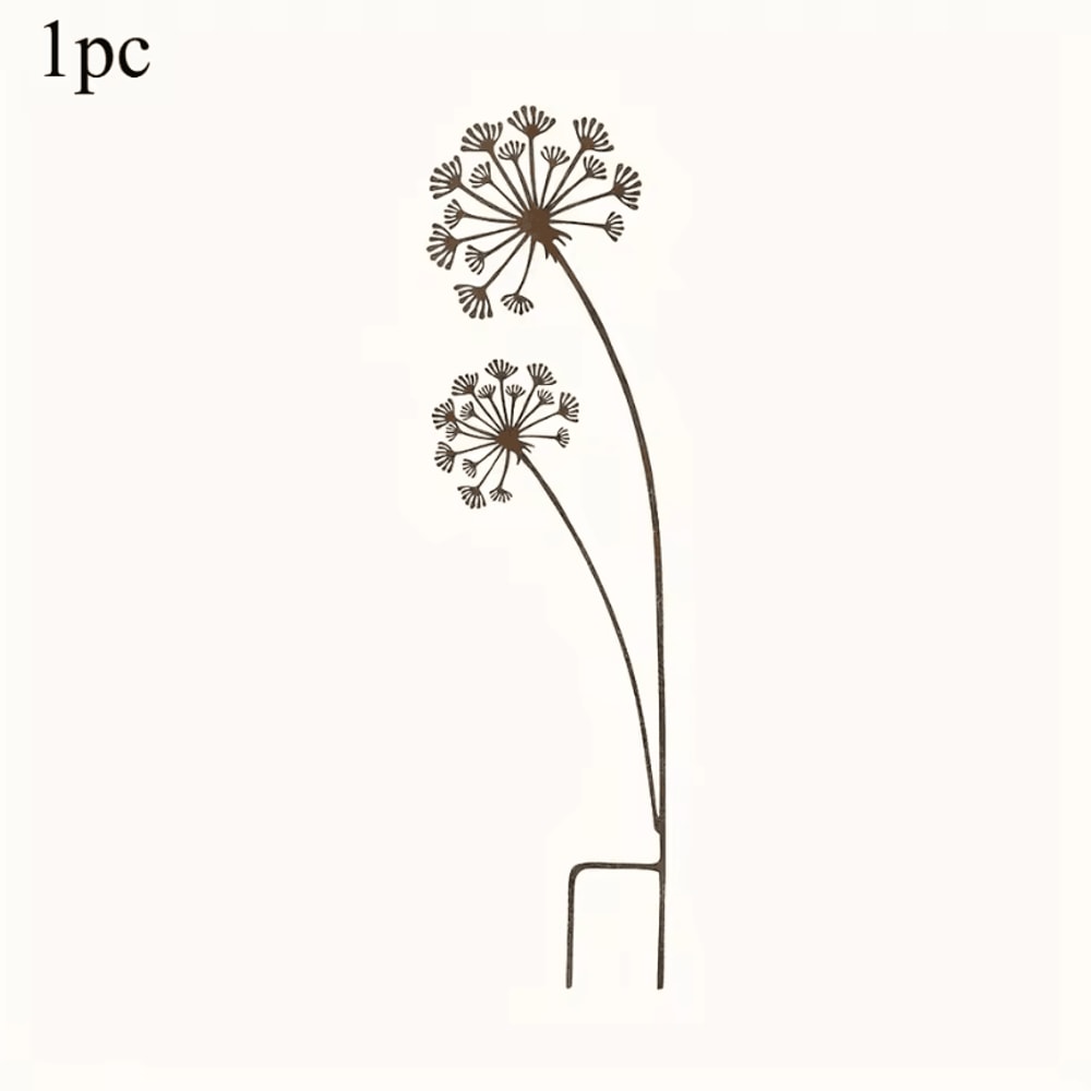 1PC Metal Metal Garden Stake Decorative Flower Patio Planter Outdoor Yard Decoration Stylish Decor 5