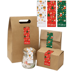 90-pack christmas stickers for gifts – holiday gift wrapping labels & merry christmas decorative stickers (3.5 x 1.2 in)