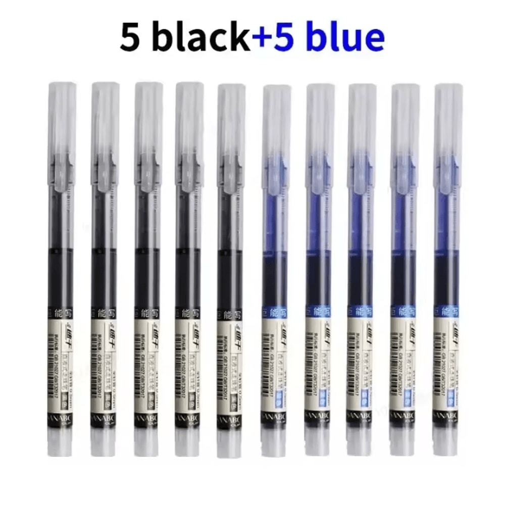 10Pack Gel Pens Set Kawaii Gel Pens HighQuality NeedleType Liquid Ballpoint Pens For School Offic 9