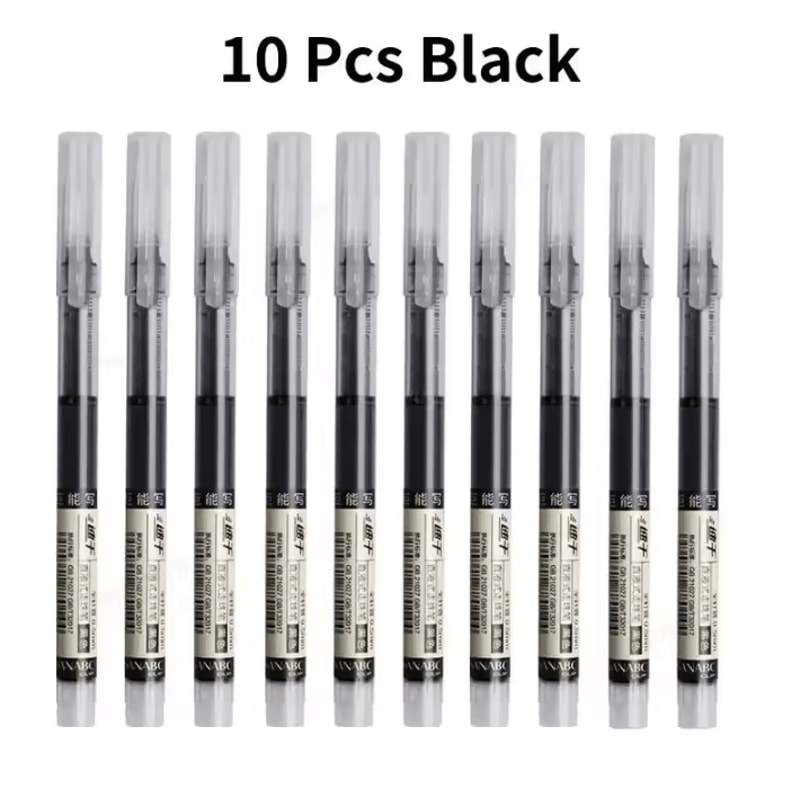 10Pack Gel Pens Set Kawaii Gel Pens HighQuality NeedleType Liquid Ballpoint Pens For School Offic 6
