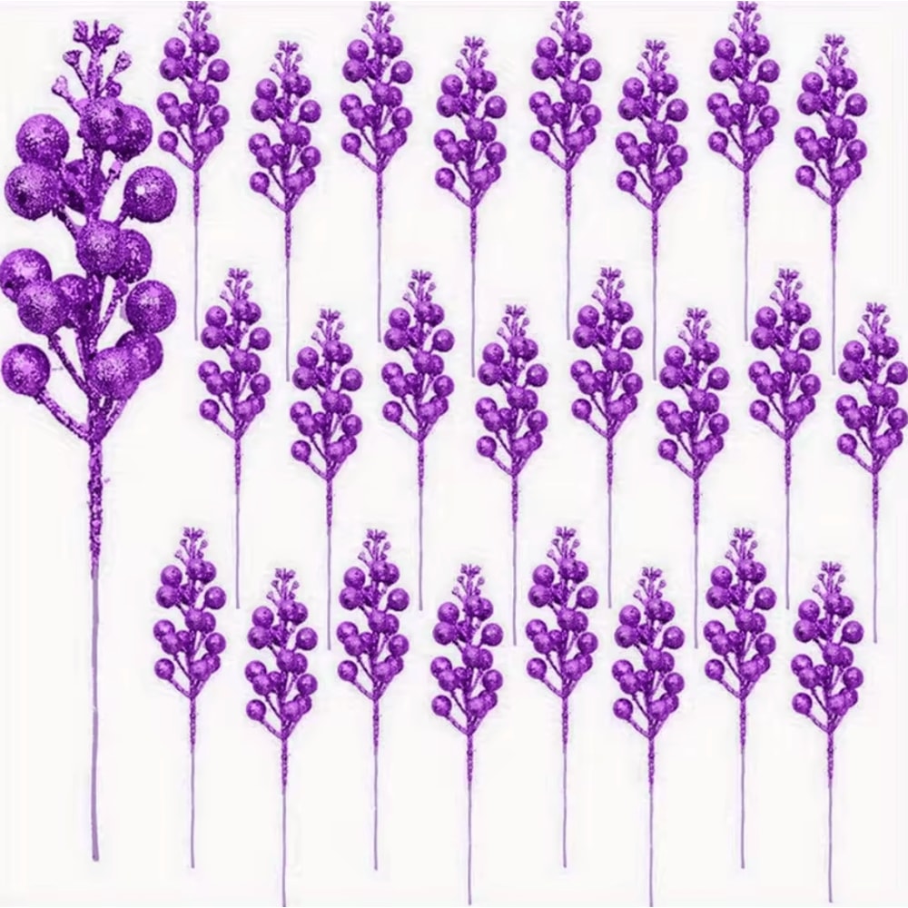 10Pack Christmas Berry Decorations Artificial Berry Bouquet Set For Xmas Tree Ornaments And Holida 11