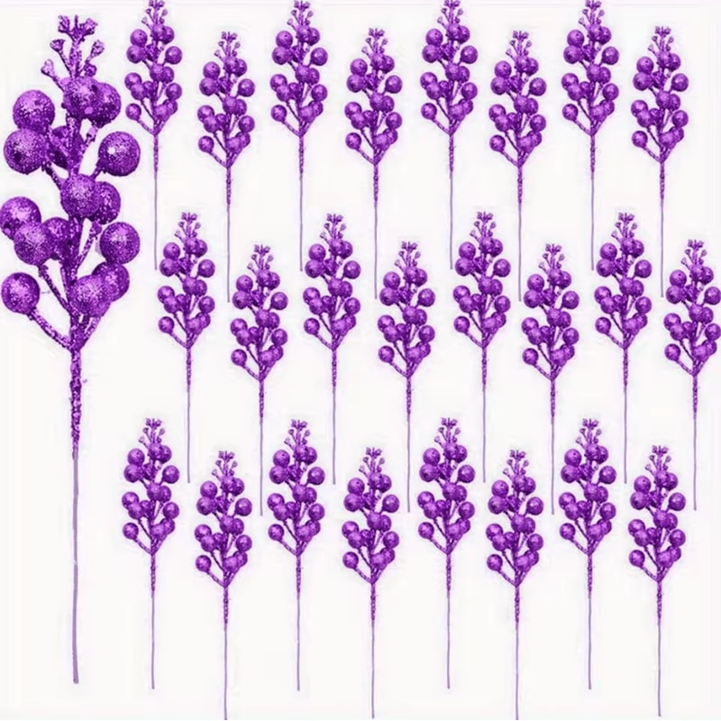 10Pack Christmas Berry Decorations Artificial Berry Bouquet Set For Xmas Tree Ornaments And Holida 11