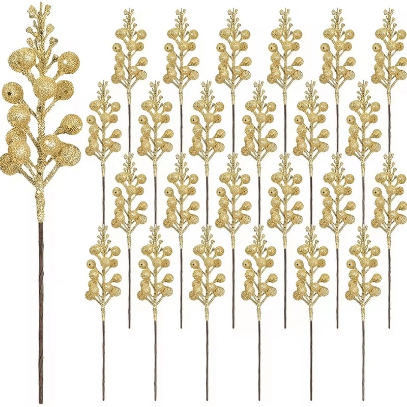 10Pack Christmas Berry Decorations Artificial Berry Bouquet Set For Xmas Tree Ornaments And Holida 7