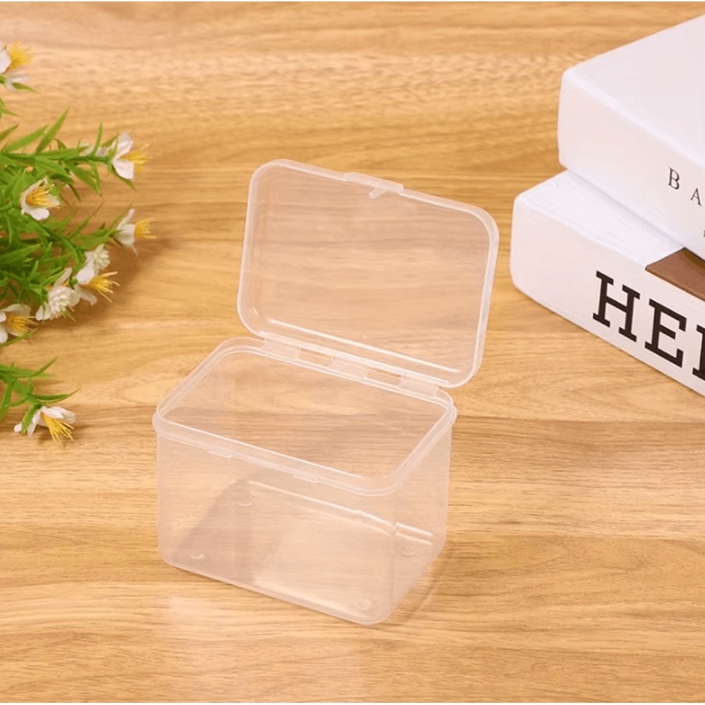 6Pack Transparent Storage Boxes Clear Organizer Containers For Home Office Kitchen Closet 3