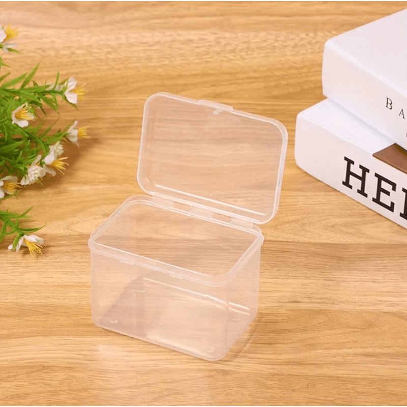 6Pack Transparent Storage Boxes Clear Organizer Containers For Home Office Kitchen Closet 3