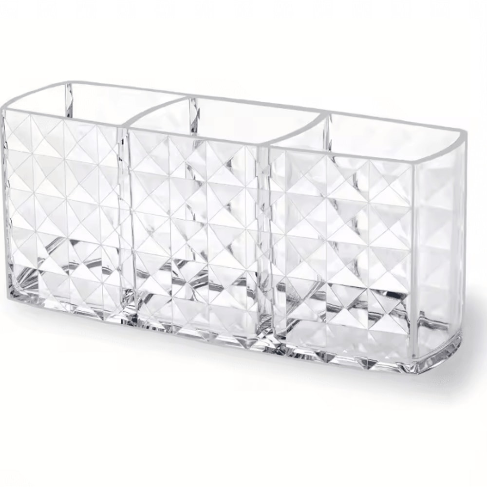Clear Acrylic Makeup Brush Holder Clear Cosmetic Organizer Desk Brush Storage Case For Makeup Too 5