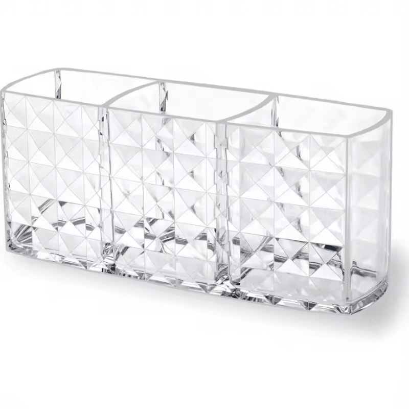 Clear Acrylic Makeup Brush Holder Clear Cosmetic Organizer Desk Brush Storage Case For Makeup Too 5