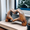 Heart Shaped Hand Sculpture Love Heart Decor Statue Resin Art For Home Office Decoration 1