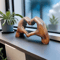 Heart Shaped Hand Sculpture Love Heart Decor Statue Resin Art For Home Office Decoration 2