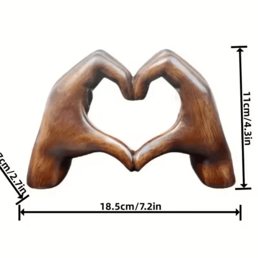Heart Shaped Hand Sculpture Love Heart Decor Statue Resin Art For Home Office Decoration 5