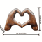 Heart Shaped Hand Sculpture Love Heart Decor Statue Resin Art For Home Office Decoration 5