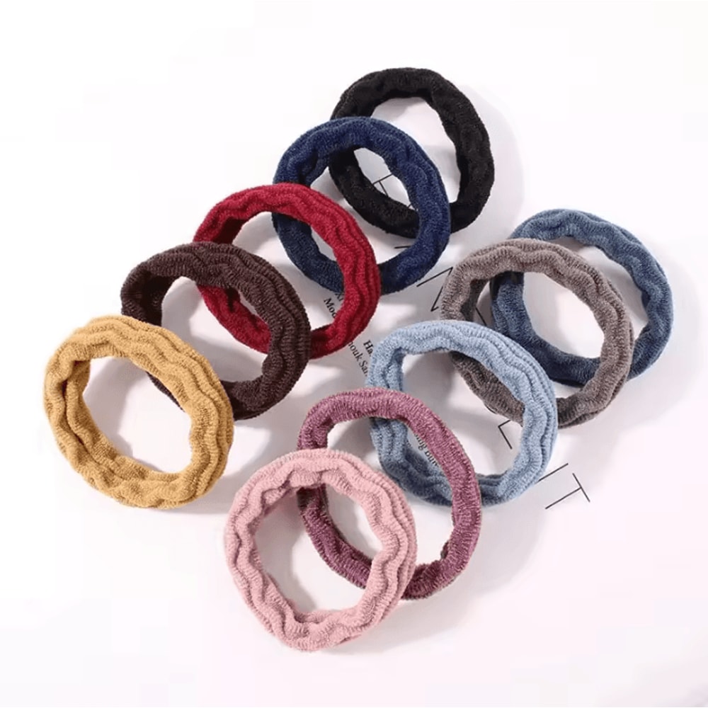 100Pack Elastic Hair Bands Random Color Basic Hair Ties Scrunchies Ponytail Holder Bands 0