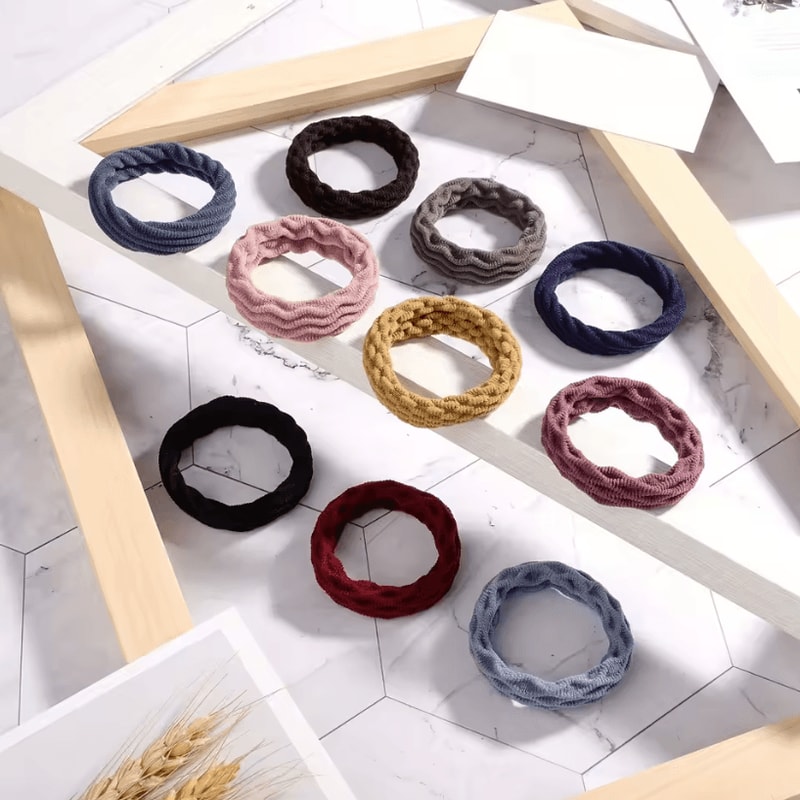 100Pack Elastic Hair Bands Random Color Basic Hair Ties Scrunchies Ponytail Holder Bands 4