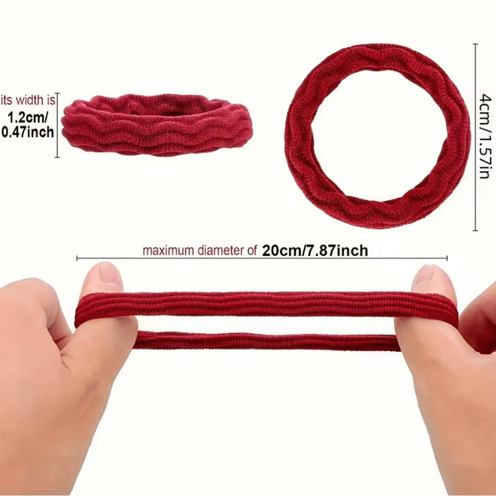 100Pack Elastic Hair Bands Random Color Basic Hair Ties Scrunchies Ponytail Holder Bands 5