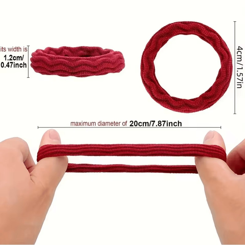 100Pack Elastic Hair Bands Random Color Basic Hair Ties Scrunchies Ponytail Holder Bands 5