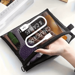 makeup brush storage bag – portable toiletry pouch with large capacity cosmetic organizer, zipper closure