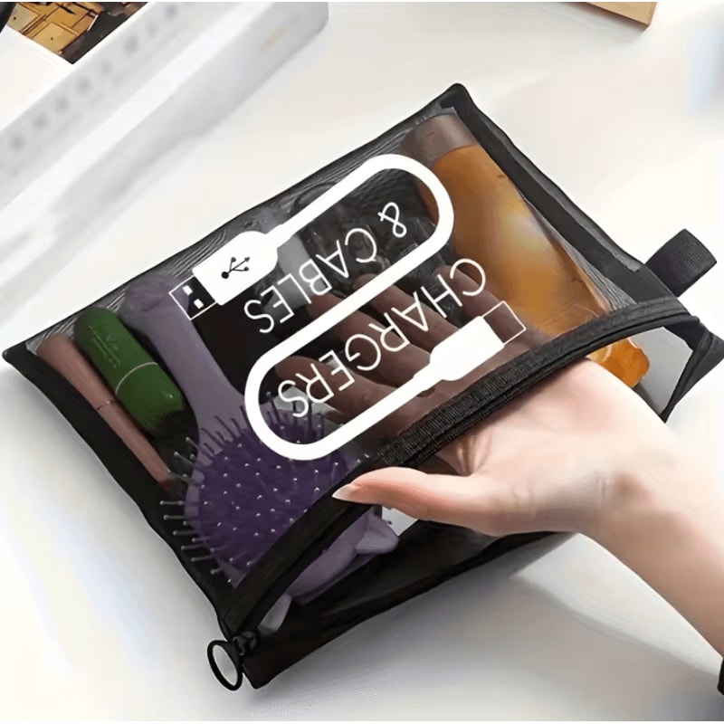Makeup Brush Storage Bag Portable Toiletry Pouch With Large Capacity Cosmetic Organizer Zipper Clo 0
