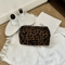 Leopard Makeup Bag Large Cosmetic Organizer Case BoxShaped Zipper Travel Beauty Storage Bag 1