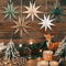 5Pack Christmas Hanging Ornaments Paper Star Tree Decorations Colorful Xmas Party Decor For Holida 0