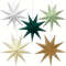 5Pack Christmas Hanging Ornaments Paper Star Tree Decorations Colorful Xmas Party Decor For Holida 3