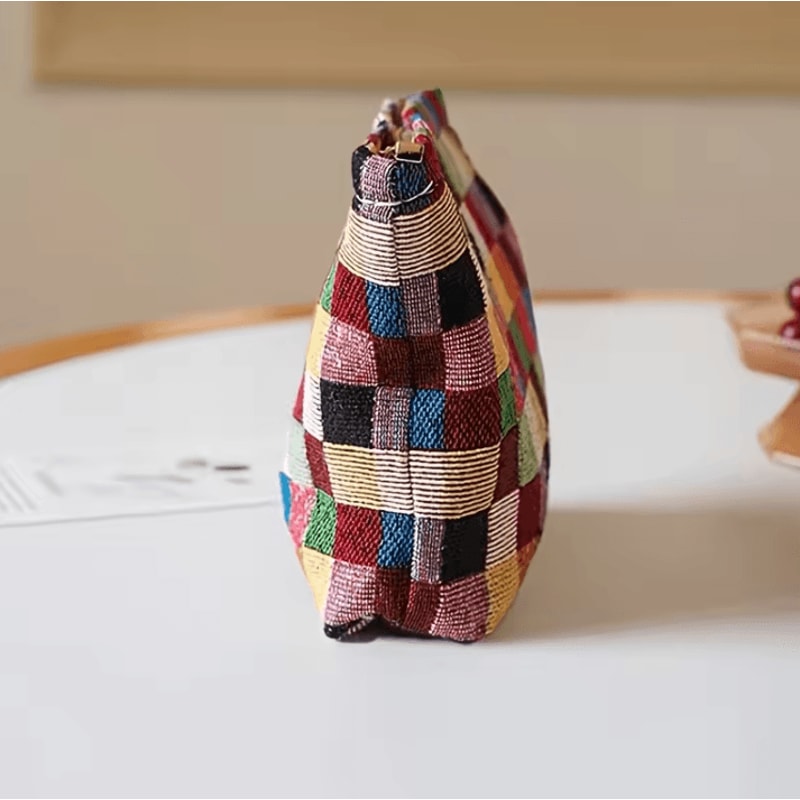 Mini Cosmetic Bag Portable Red Soft Storage Pouch Small Sanitary Napkin Bag And Travel Coin Card 1