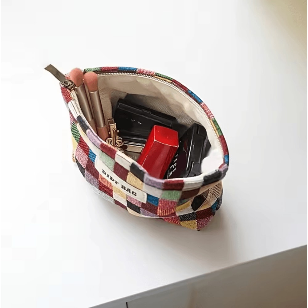 Mini Cosmetic Bag Portable Red Soft Storage Pouch Small Sanitary Napkin Bag And Travel Coin Card 2