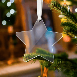 10pcs clear acrylic christmas ornaments – diy holiday decorations & blank acrylic hanging ornaments for crafts