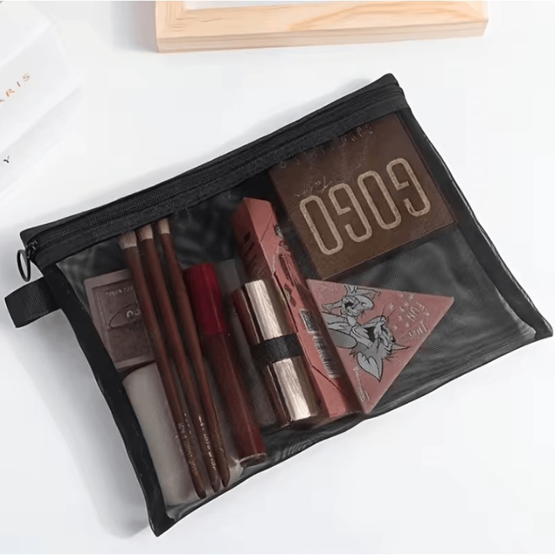 Mesh Storage Bag Travel Toiletries Organizer Large Capacity Cosmetic Pouch Portable Storage Bag 1