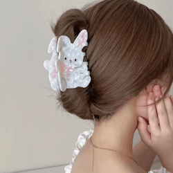 creative hair accessory little rabbit texture cute hair clip – sweet ponytail holder for women