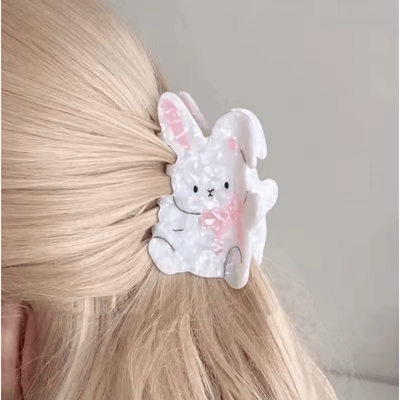 Creative Hair Accessory Little Rabbit Texture Cute Hair Clip Sweet Ponytail Holder For Women 1