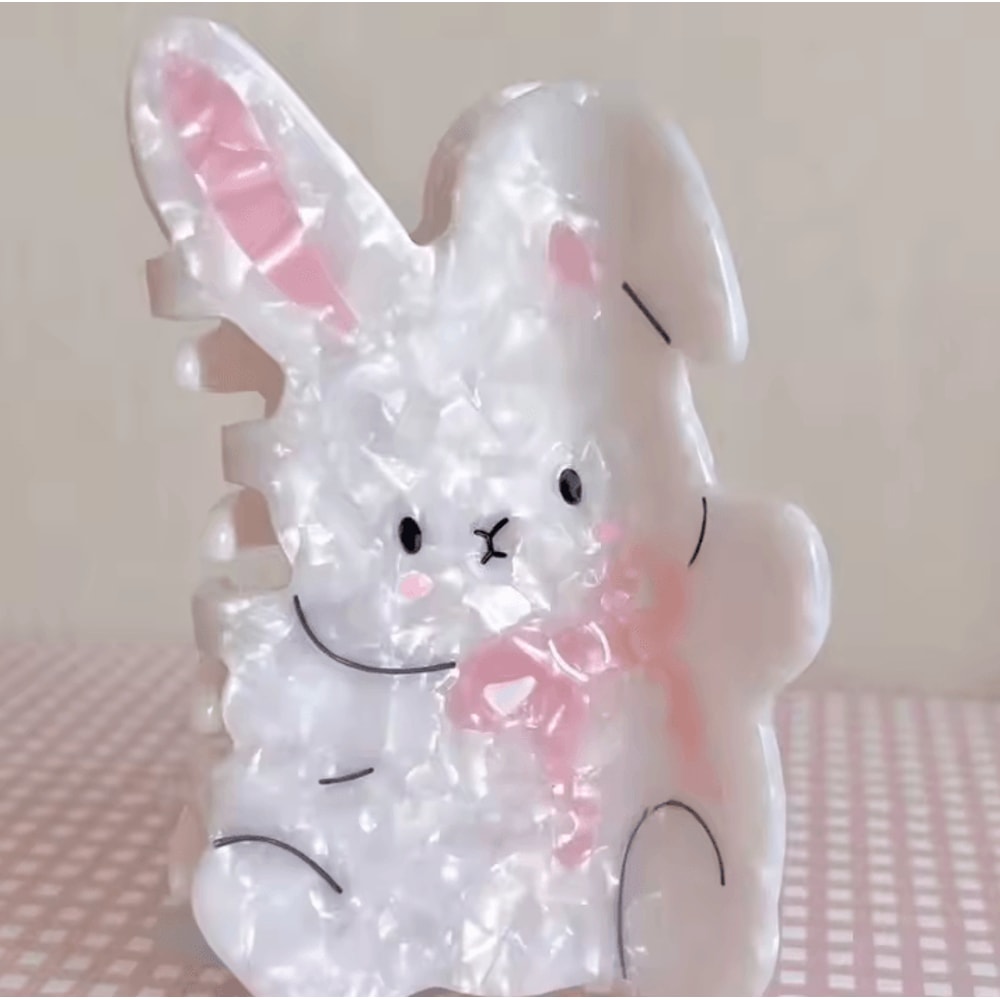 Creative Hair Accessory Little Rabbit Texture Cute Hair Clip Sweet Ponytail Holder For Women 2