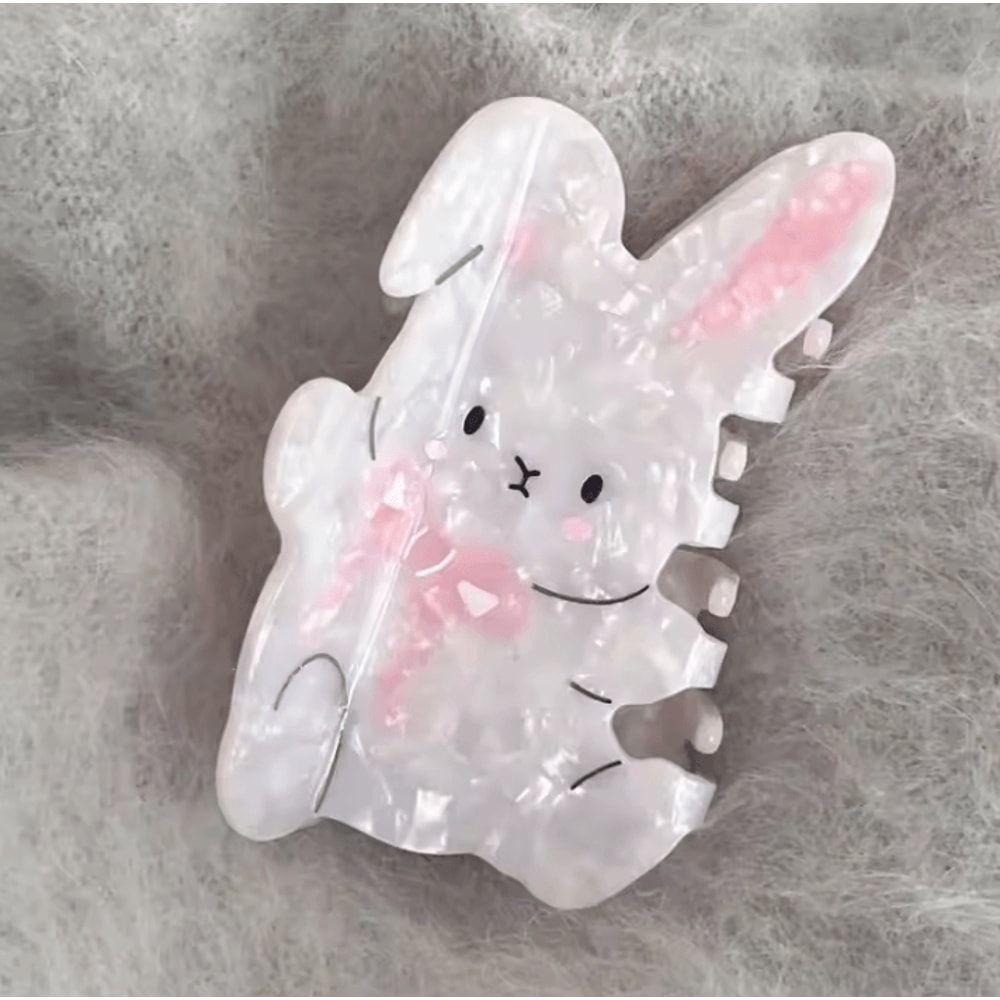 Creative Hair Accessory Little Rabbit Texture Cute Hair Clip Sweet Ponytail Holder For Women 3