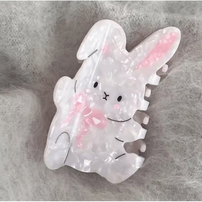 Creative Hair Accessory Little Rabbit Texture Cute Hair Clip Sweet Ponytail Holder For Women 3