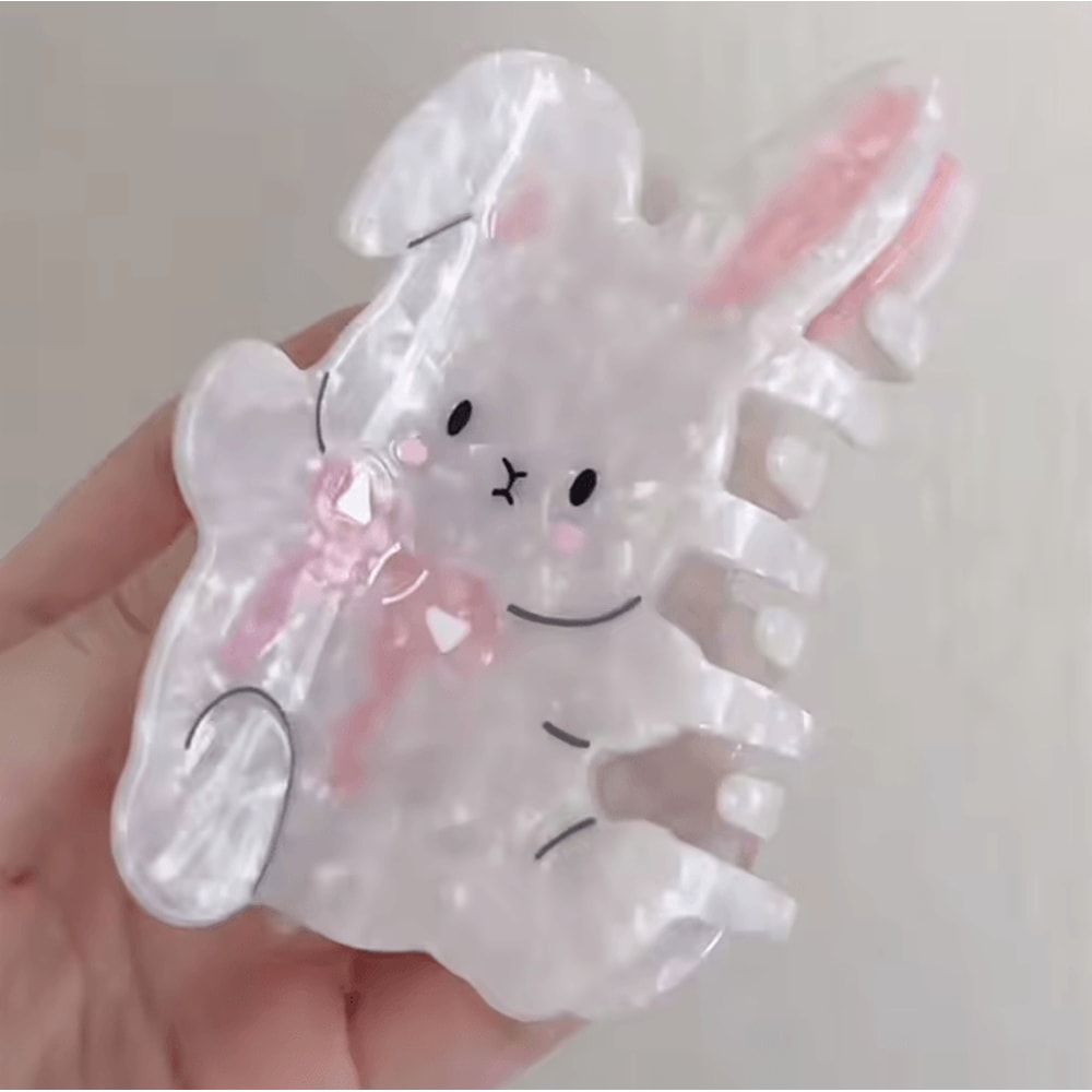 Creative Hair Accessory Little Rabbit Texture Cute Hair Clip Sweet Ponytail Holder For Women 4