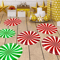 6pcs Colorful Christmas Floor Stickers Festive PVC Decals With Candy Pattern Xmas Decor For Home 3