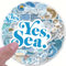 58Pcs Coastal Stickers Pack Kawaii Cartoon Stickers With Shell Sea Creature Decals For Skateboard 1