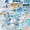 58Pcs Coastal Stickers Pack Kawaii Cartoon Stickers With Shell Sea Creature Decals For Skateboard 2