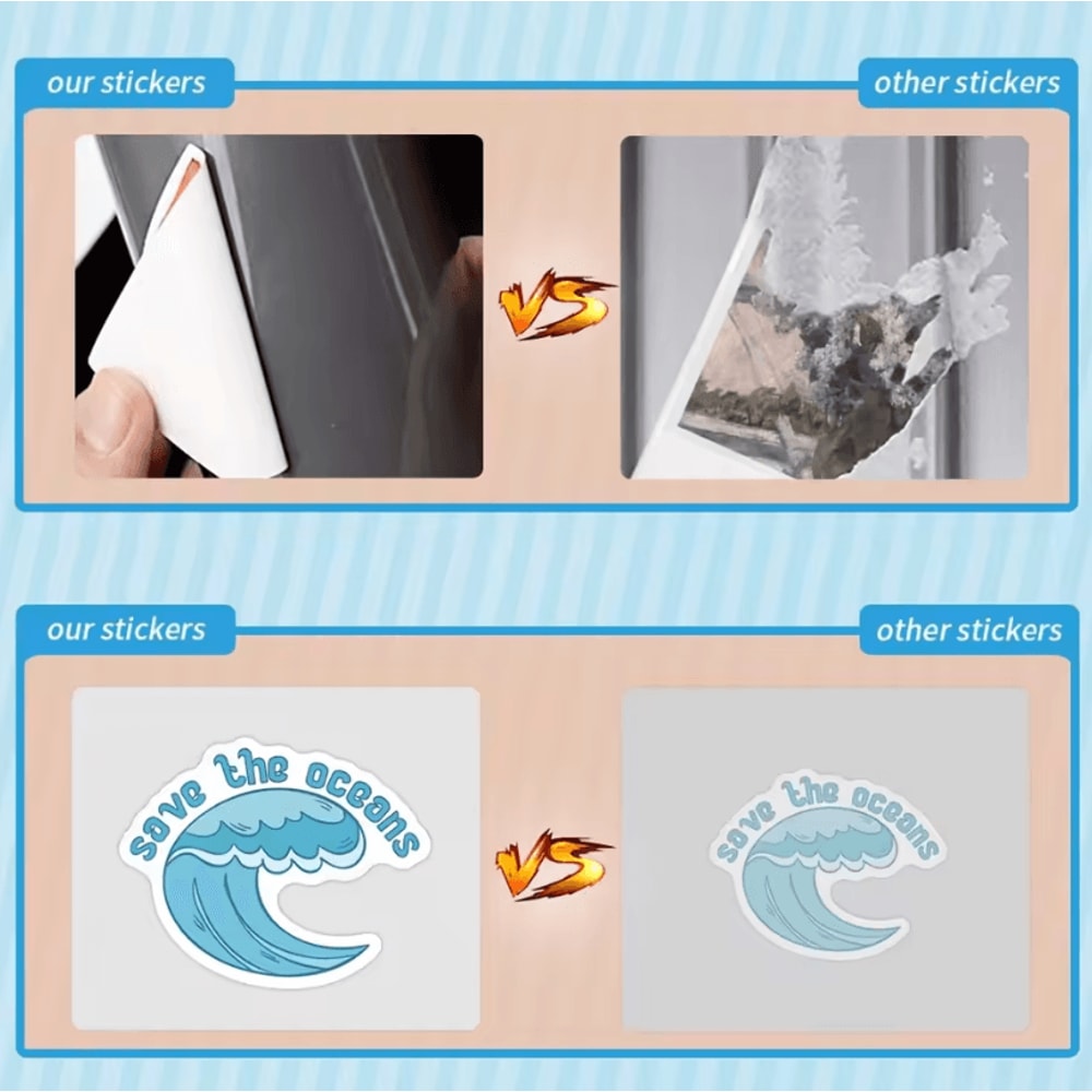 58Pcs Coastal Stickers Pack Kawaii Cartoon Stickers With Shell Sea Creature Decals For Skateboard 4