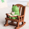 Whimsical Frog Rocking Chair Ornament Charming Home Decoration Figurine For Kids Room Decor Indoo 0