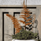 3Pcs Rusty Fern Leaves Garden Stakes Metal Garden Art Decor Outdoor Plant Stake Bouquet For Yard 1