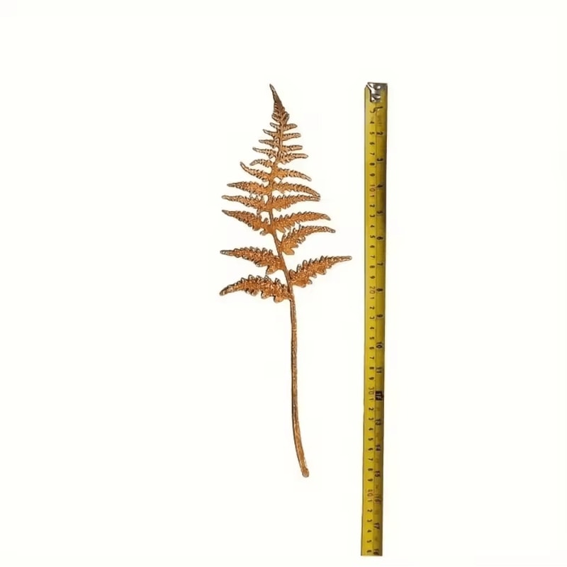3Pcs Rusty Fern Leaves Garden Stakes Metal Garden Art Decor Outdoor Plant Stake Bouquet For Yard 4