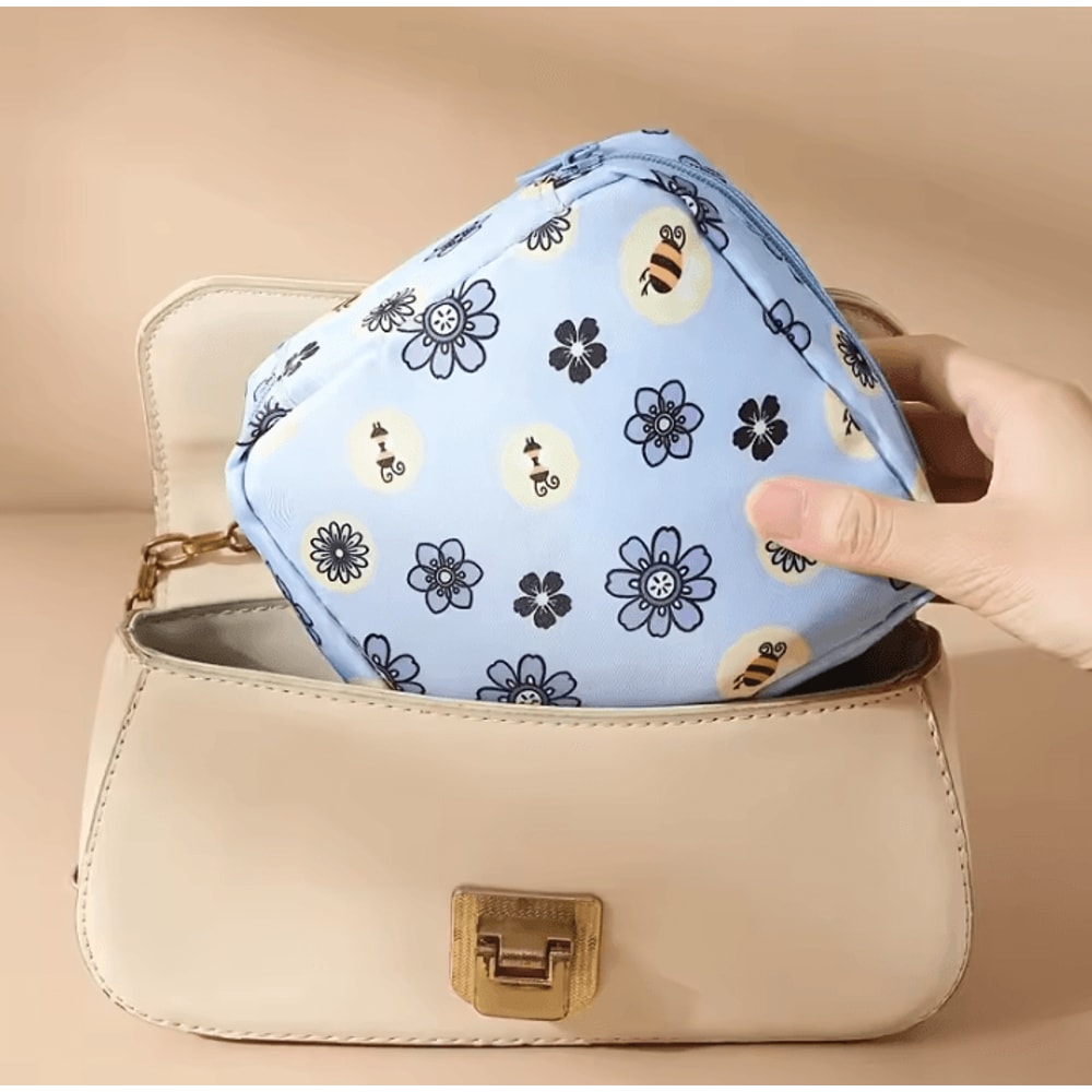 Polyester Travel Organizer Bag MultiFunctional Storage Pouch Portable Makeup Organizer For Cosmet 3