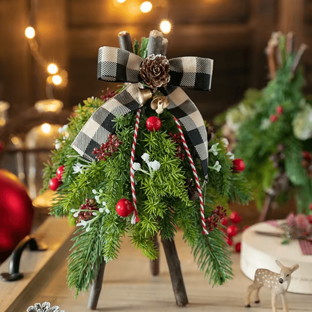 1020 Piece Artificial Pine Needles Branches Christmas Tree DIY Decor And Xmas Wreath Accessories F 1