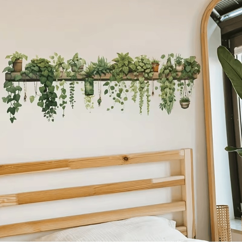 Chic Plant Vine Wall Decal Removable Vinyl Wall Sticker For Living Room Wall Decor Bedroom Entrywa 4