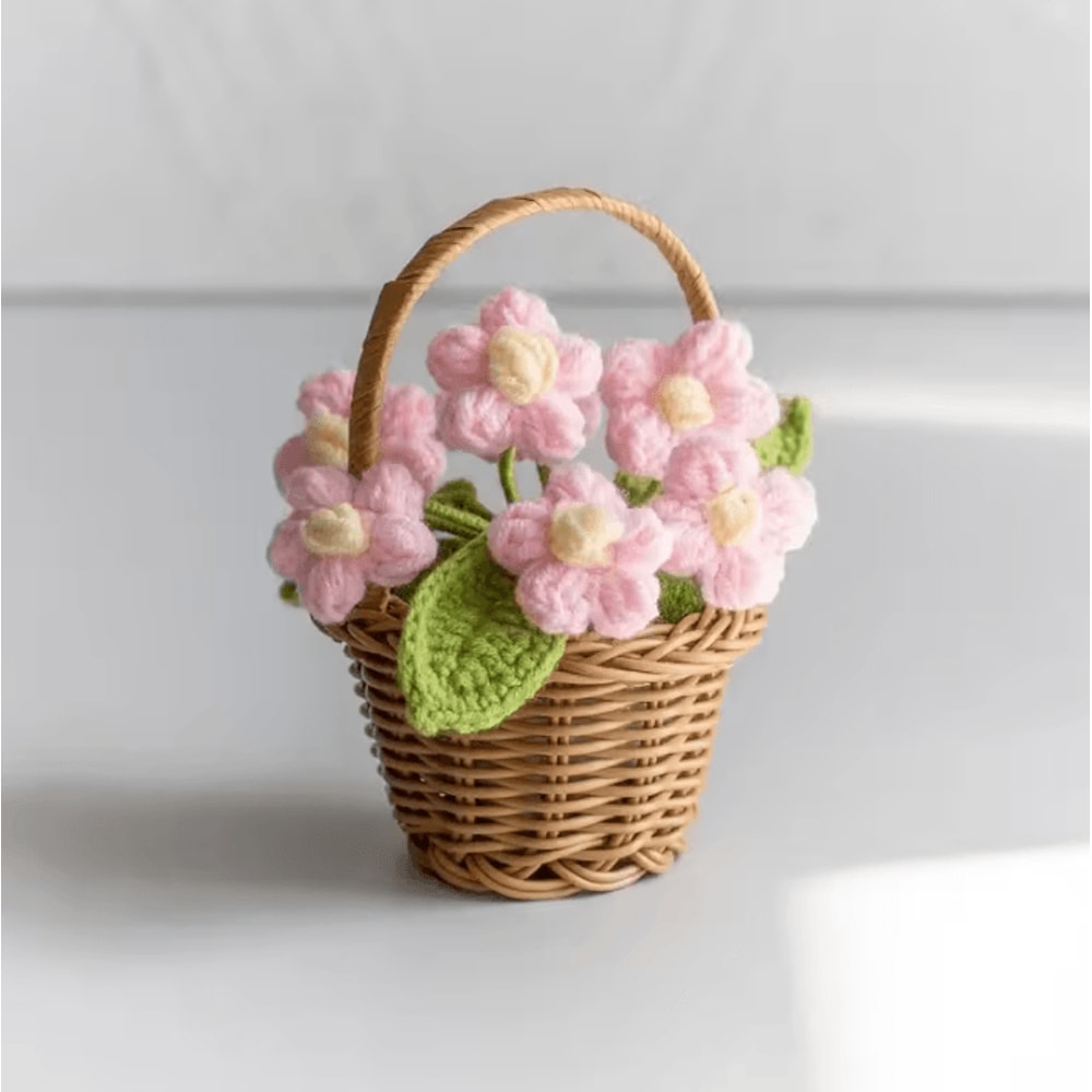 Adorable Crochet Sunflower Ornament HandKnitted Flower Decor For Potted Flower Table Decor And Cut 6