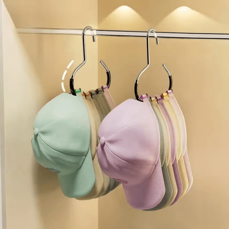 Durable Stainless Steel Hat Hanger NonSlip Hanging Hooks For Wardrobe Storage Organizer MultiPurp 2