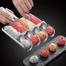 easy-release non-stick meatball maker – easy-release meatball spoon & manual kitchen tools for effortless fish ball make