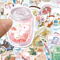 50Pcs Random Transparent Drink Stickers Glass Water Cup Decals With Decorative PET Stickers For Sc 2