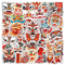 50Pcs Random Lion Dance Stickers Chinese Style Sticker Pack With Cute Animal Decals For Scrapbooki 1